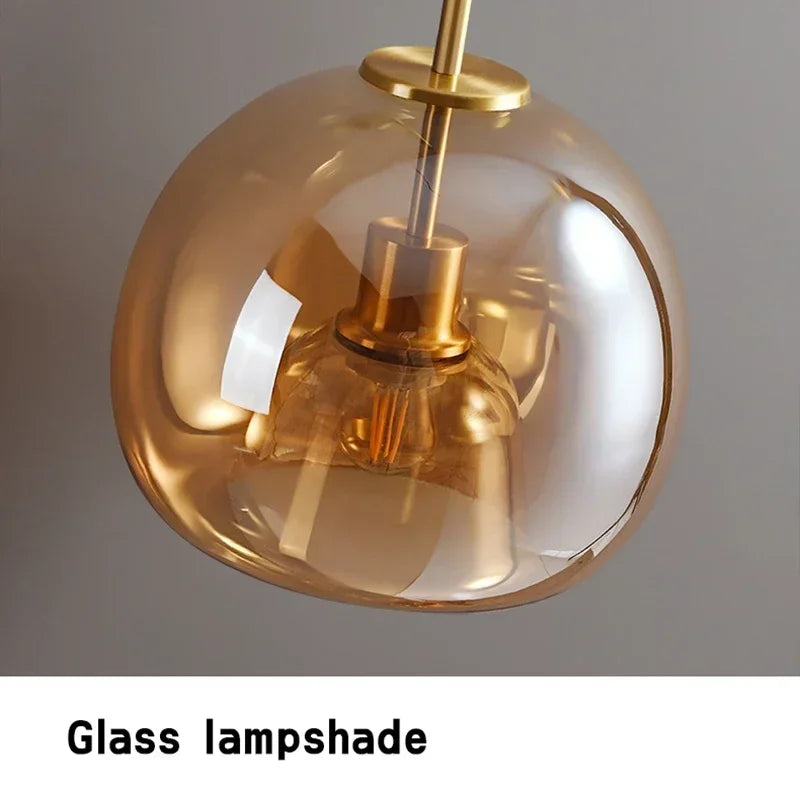 Modern Minimalist LED Glass Ceiling Light