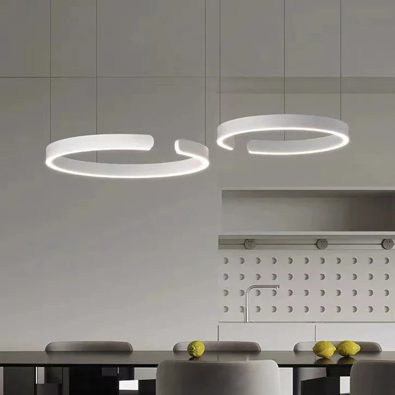 Modern Nordic Round Ring Light Chandelier