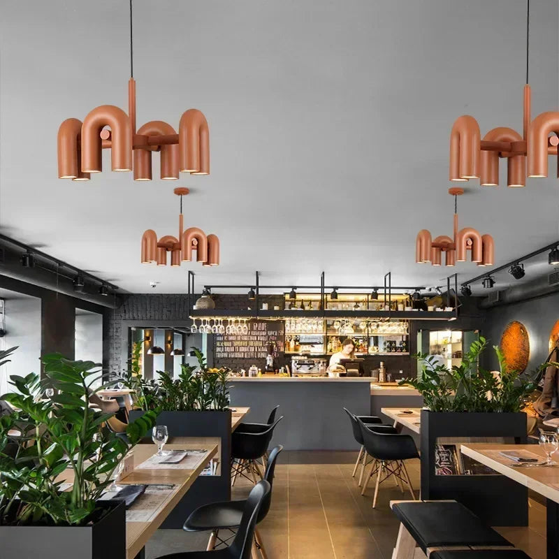 Nordic Modern U-Shaped Iron Chandeliers
