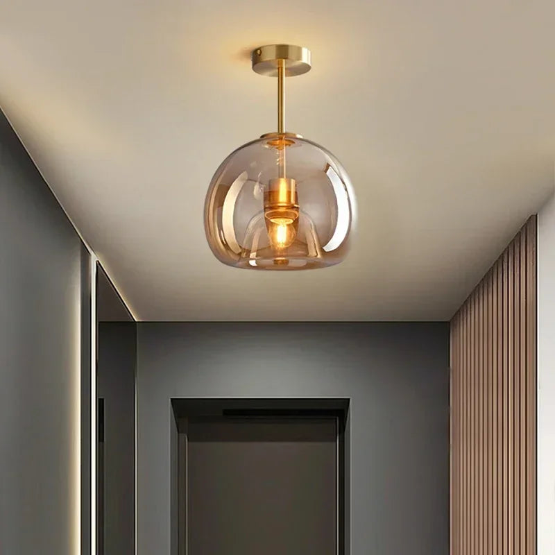 Modern Minimalist LED Glass Ceiling Light