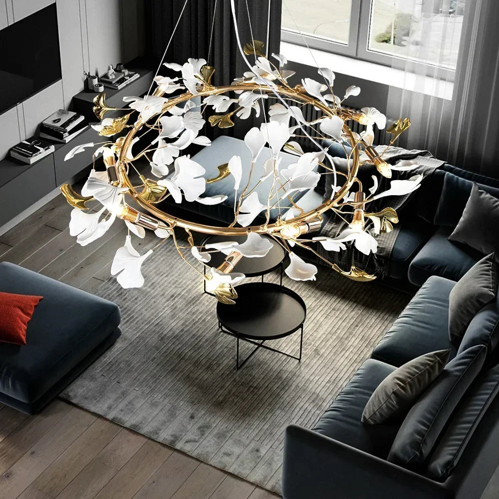 Modern Ginkgo Leaf Chandeliers
