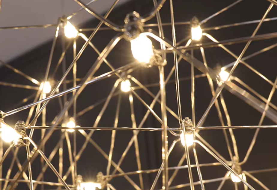 Lustre de luxe en acier inoxydable