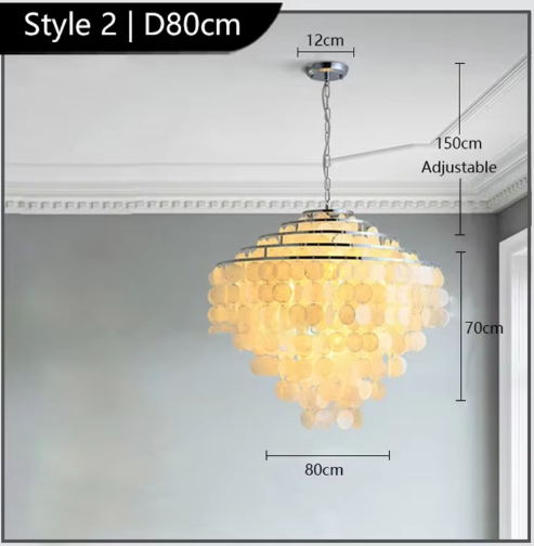 French Style Shell Chandelier