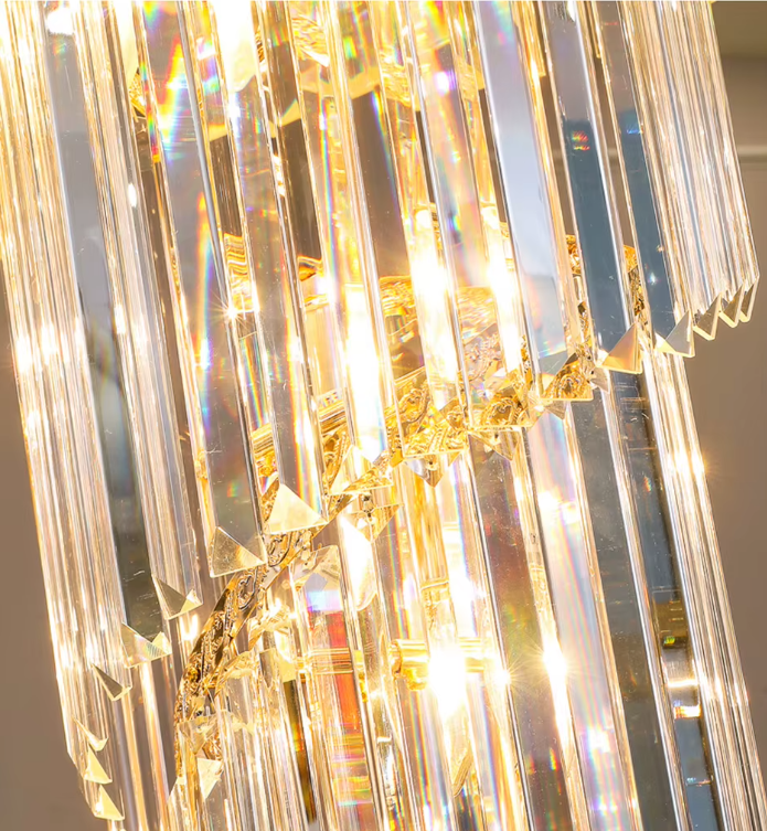 Lustre en cristal de haut plafond