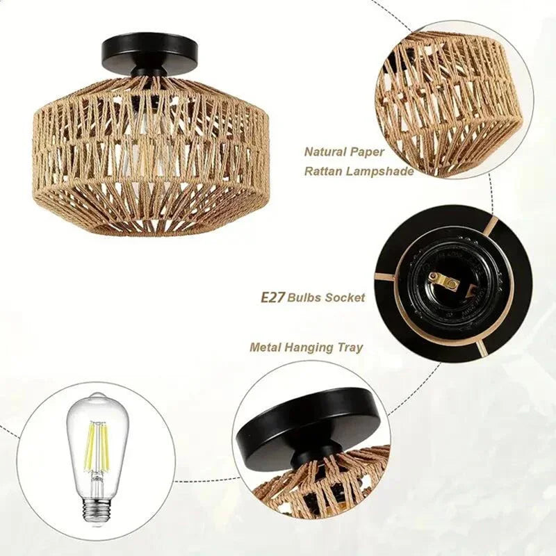 Handmade Bamboo Ceiling Chandelier