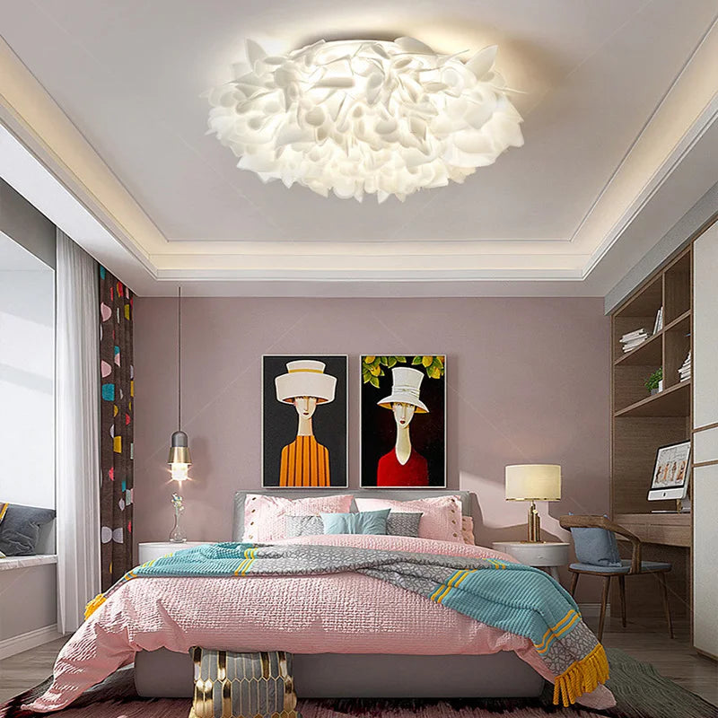 Remote Control Dimming LED Flower Ceiling Light
