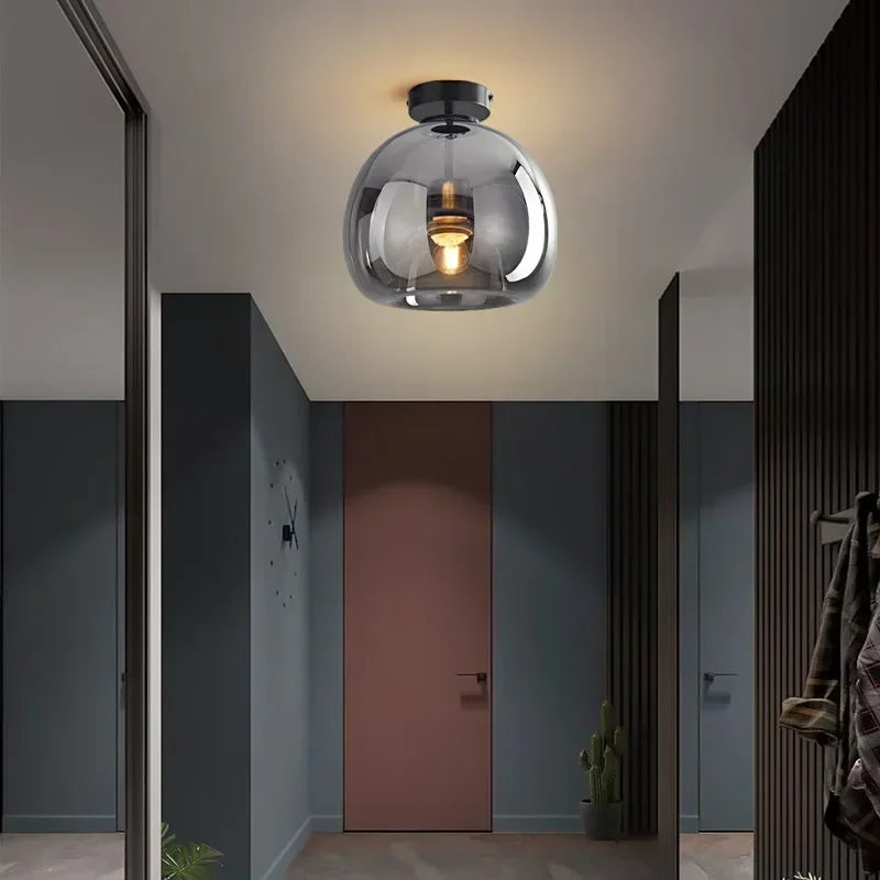 Modern Minimalist LED Glass Ceiling Light