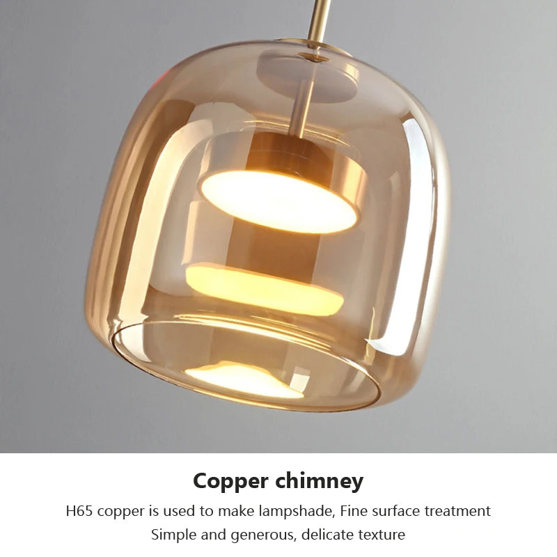 Modern LED Glass Pendant Light