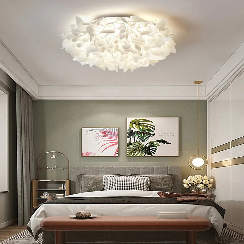 Remote Control Dimming LED Flower Ceiling Light