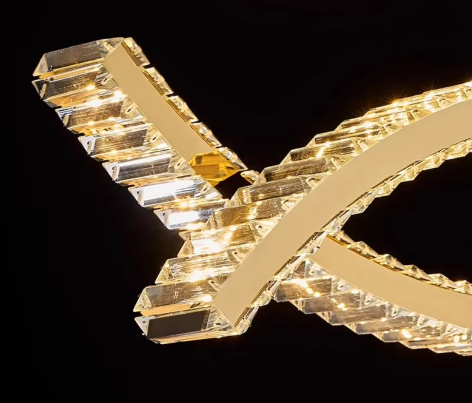 Luxury Crystal Wave Pendant Light