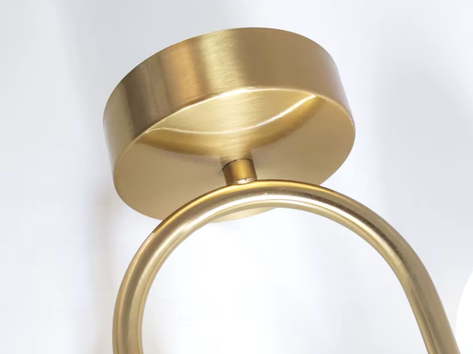 Plafonnier à double boule de verre